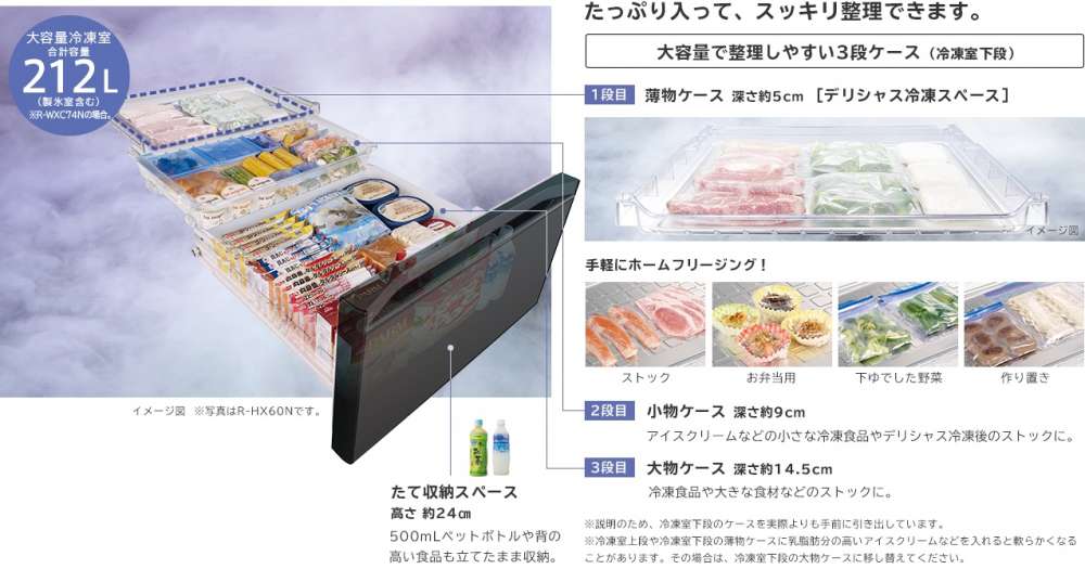 Tủ lạnh Hitachi R-WXC62N (X) dung tích 615